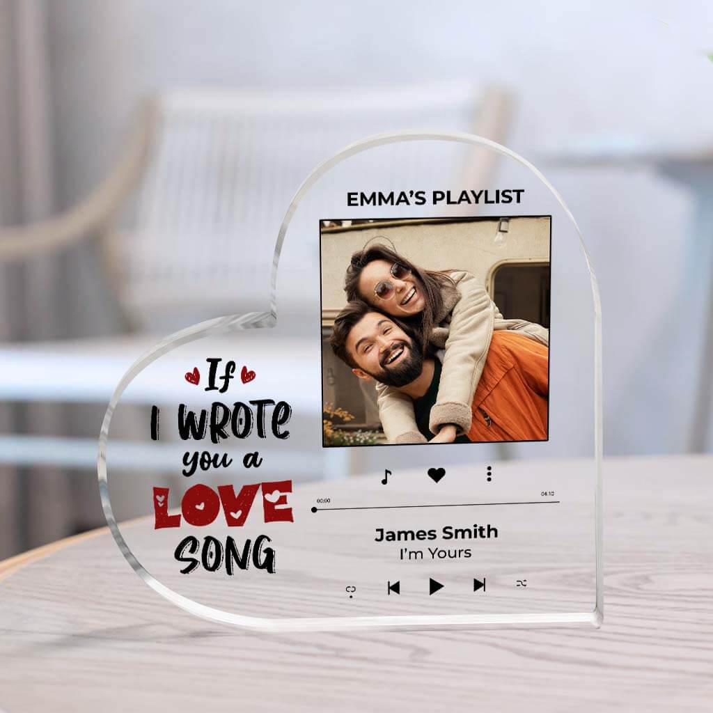 Personalized If I Wrote You A Love Song Acrylic Plaque