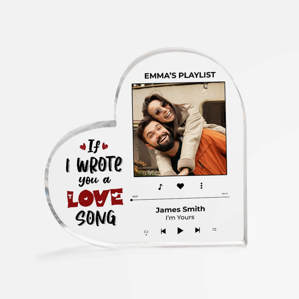 Personalized If I Wrote You A Love Song Acrylic Plaque
