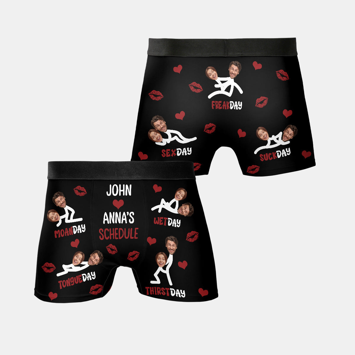 Personalized Funny Gifts - Valentines Day Boxers for Men