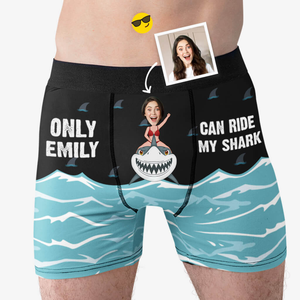 Personalized Only Emily Can Ride My Shark Boxer