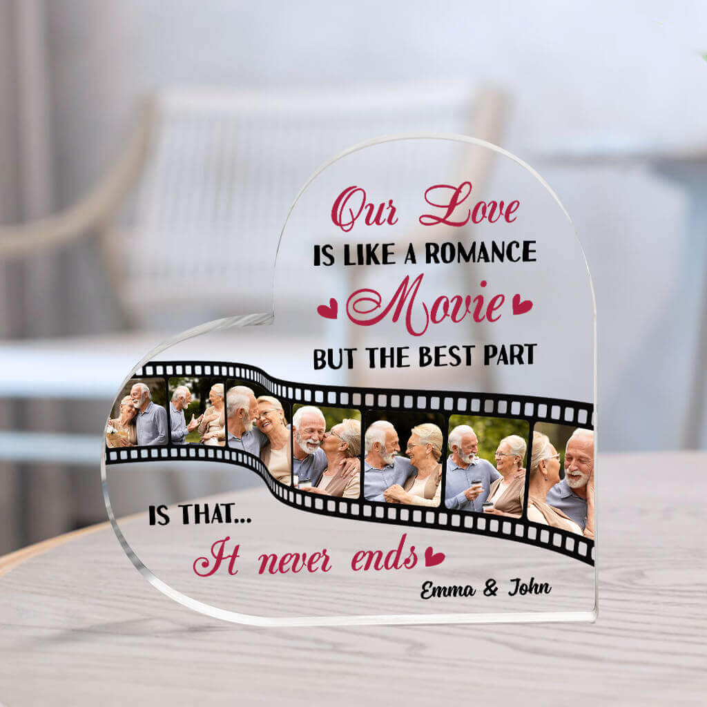Personalized Our Love Is Like A Romance Movie Acrylic Plaque