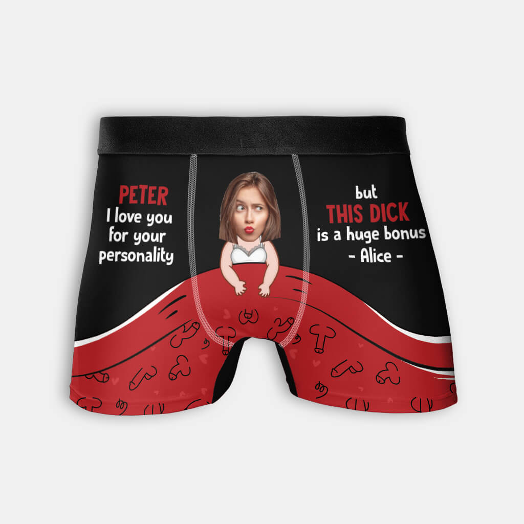 Personalized Funny Gifts - I Love You For Your Personality But Boxer