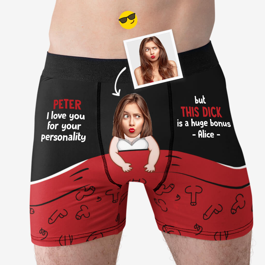 Personalized Funny Gifts - I Love You For Your Personality But Boxer