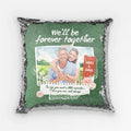 Personalized We'll Be Forever Together Sequin Pillow