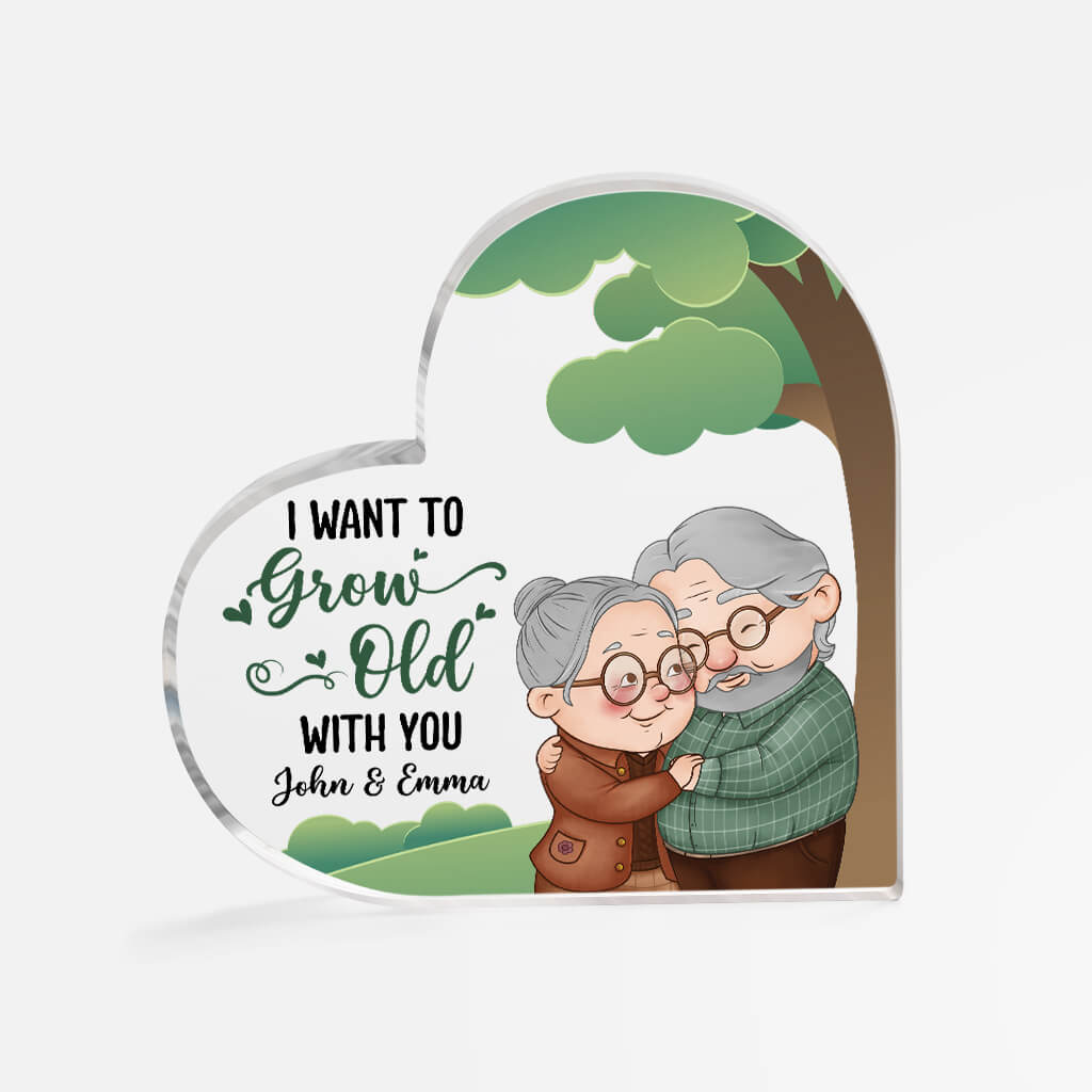 Personalized I Want To Grow Old With You Acrylic Plaque