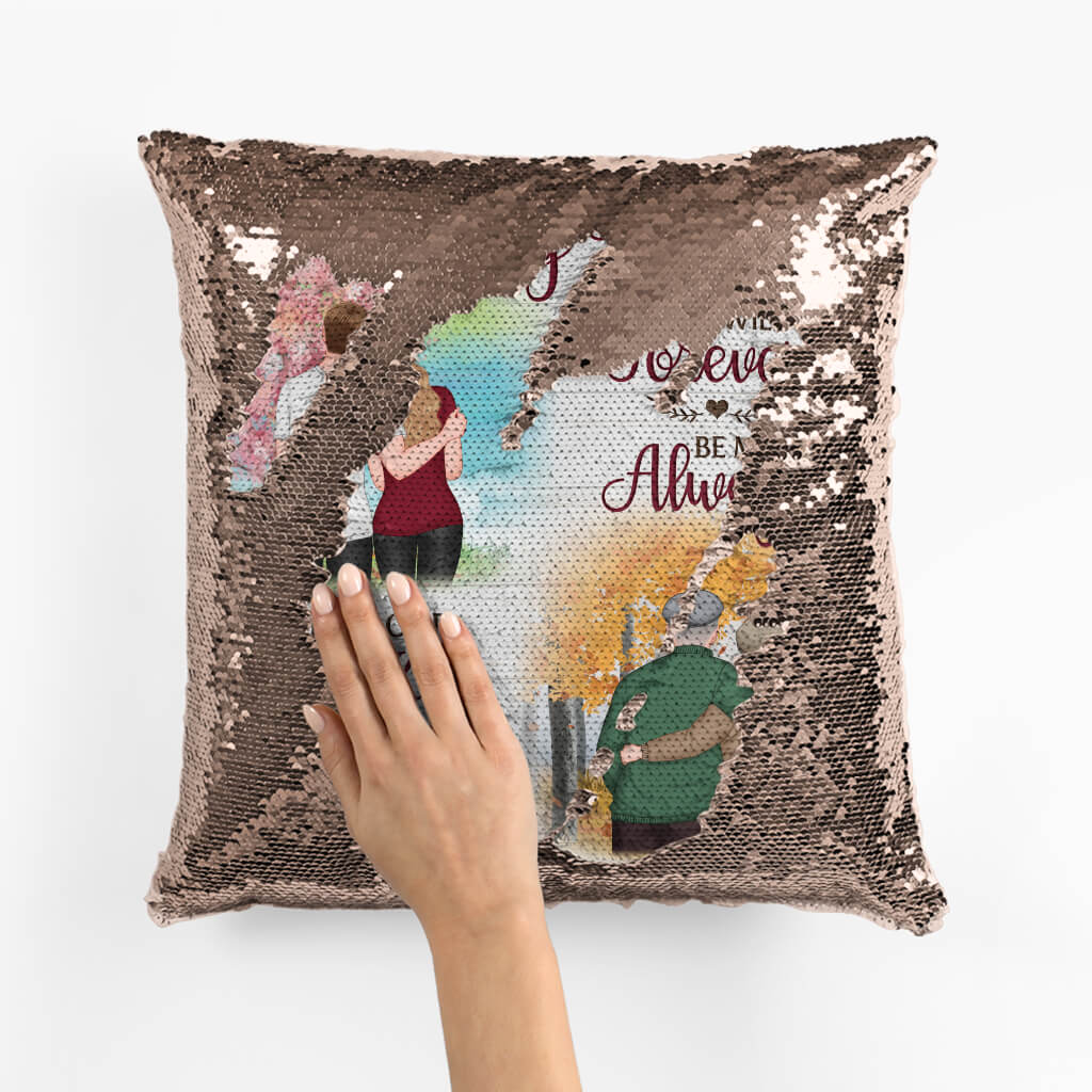 Personalized To My Husband Sequin Pillow