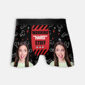 Personalized Warning Hard Stuff Boxer