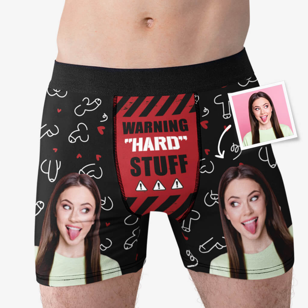 Personalized Warning Hard Stuff Boxer