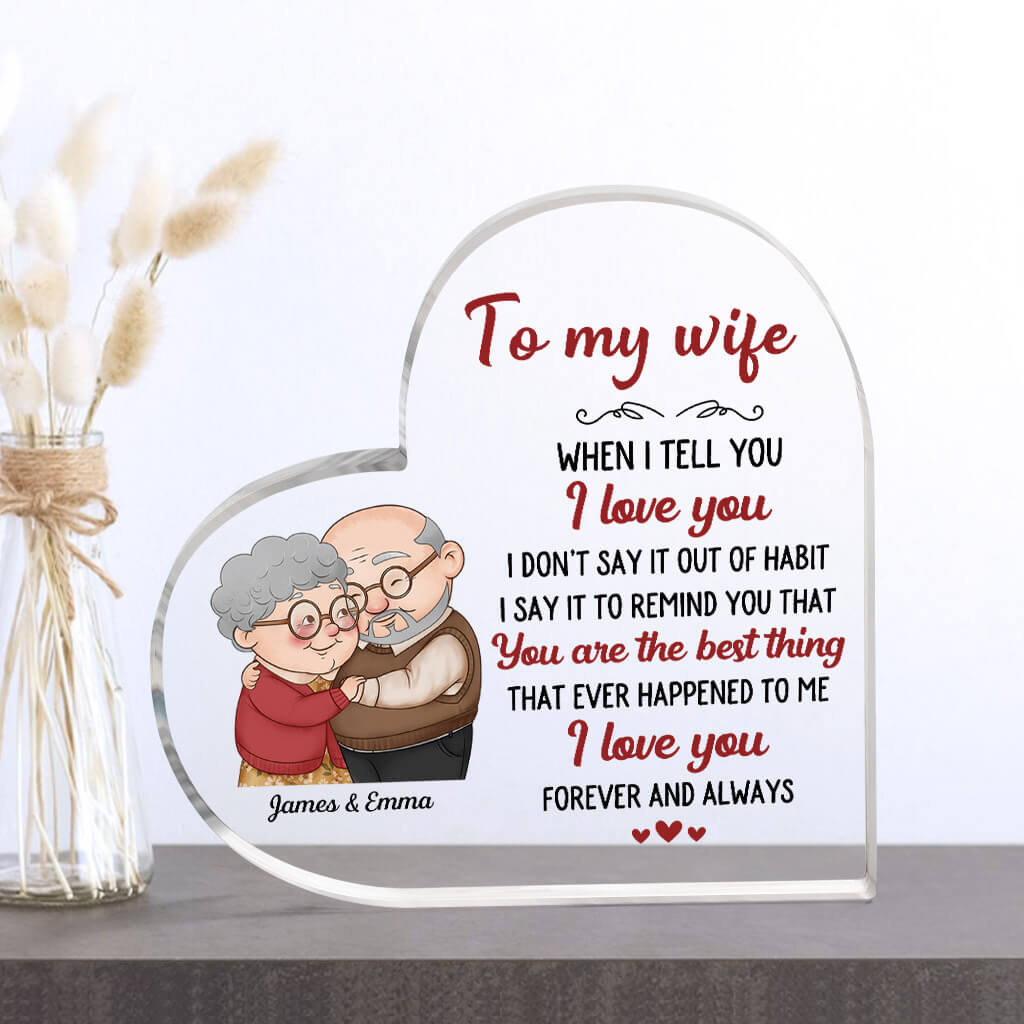 Personalized To My Wife Acrylic Plaque