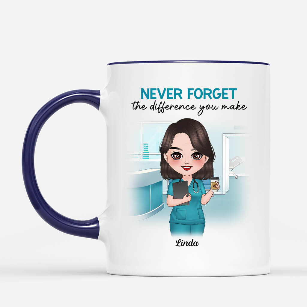 Personalized Never Forget The Difference You Make Mug