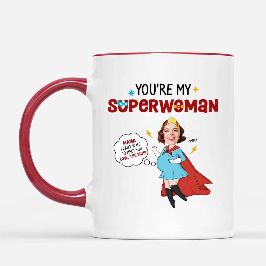 Personalized You Are My Superwoman Mom To Be Mug