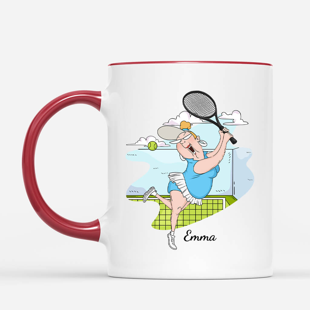 Personalized Never Underestimate An Old Lady With A Tennis Racquet Mug