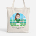 Personalized Tennis Mom Tote Bag