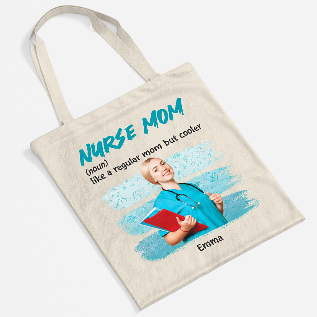 Personalized Nurse Mom Tote Bag