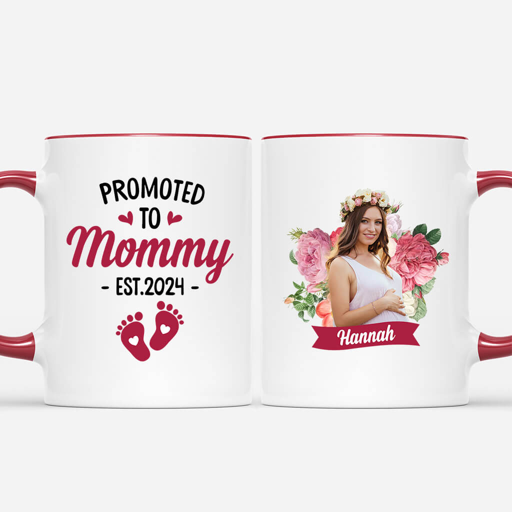 Personalized Promoted To Mommy Mug