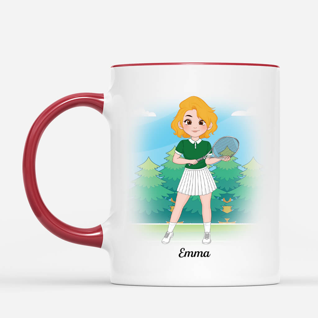 Personalized I'm Not Yelling This Is My Tennis Mom Voice Mug