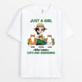 Personalized Just A Woman Who Loves Cats And Gardening T-shirt