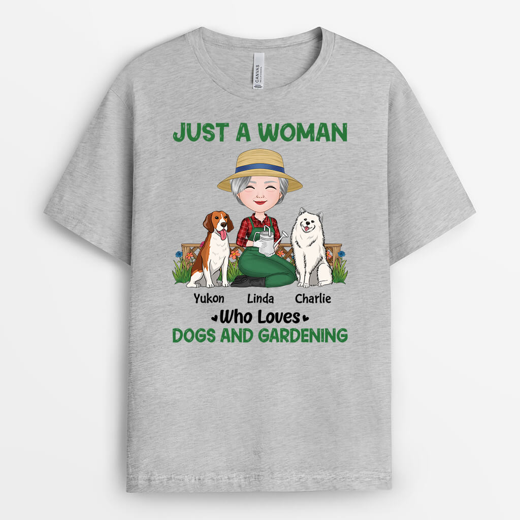 Just A Girl Who Loves Dogs & Gardening - Custom Dog Apparel for Humans