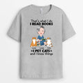 Personalized I Read Books I Pet Cat T-shirt