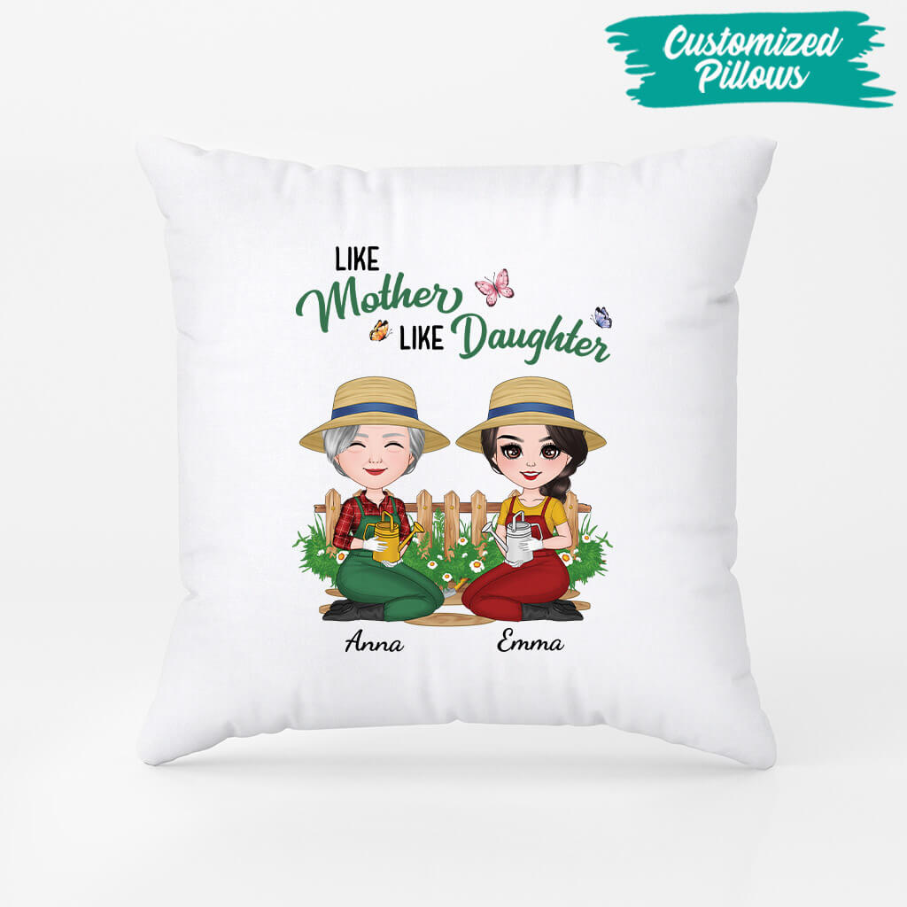 Personalized Like Mother Like Daughter Pillow