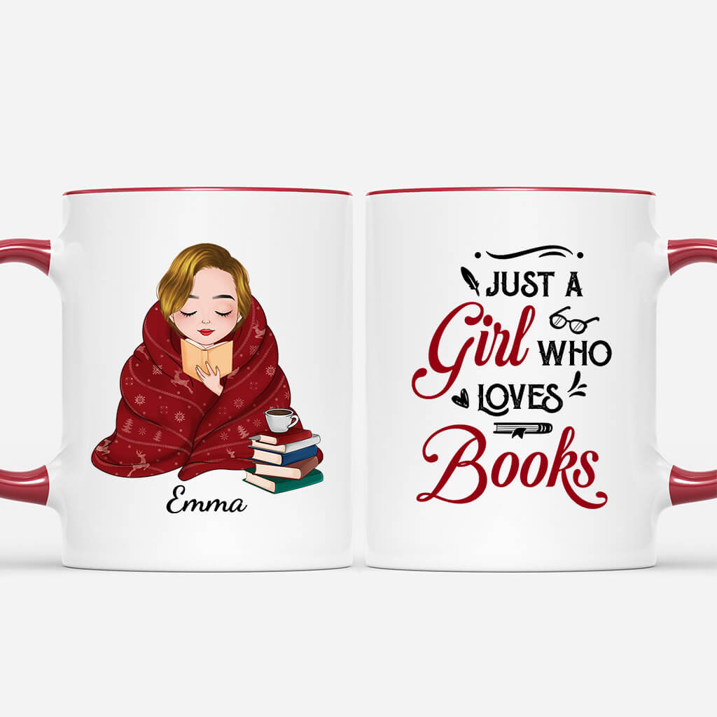 Personalized Just A Woman Who Loves Books Mug
