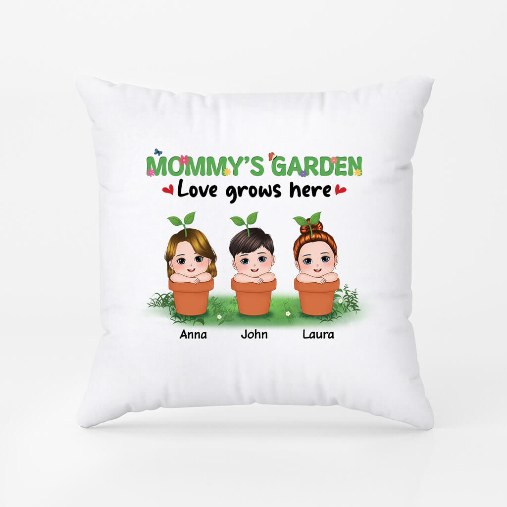 Personalized Mommy's Garden Pillow