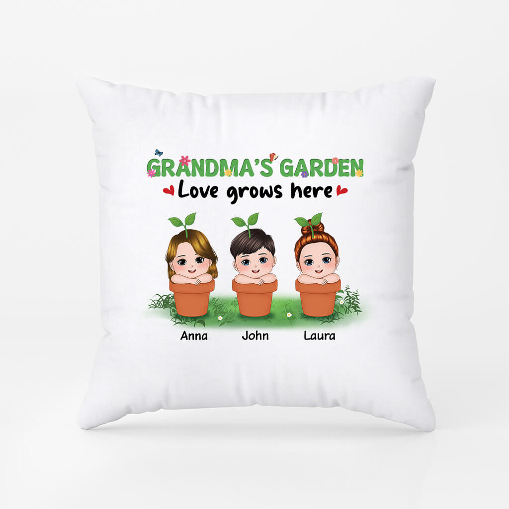 Personalized Mommy's Garden Pillow