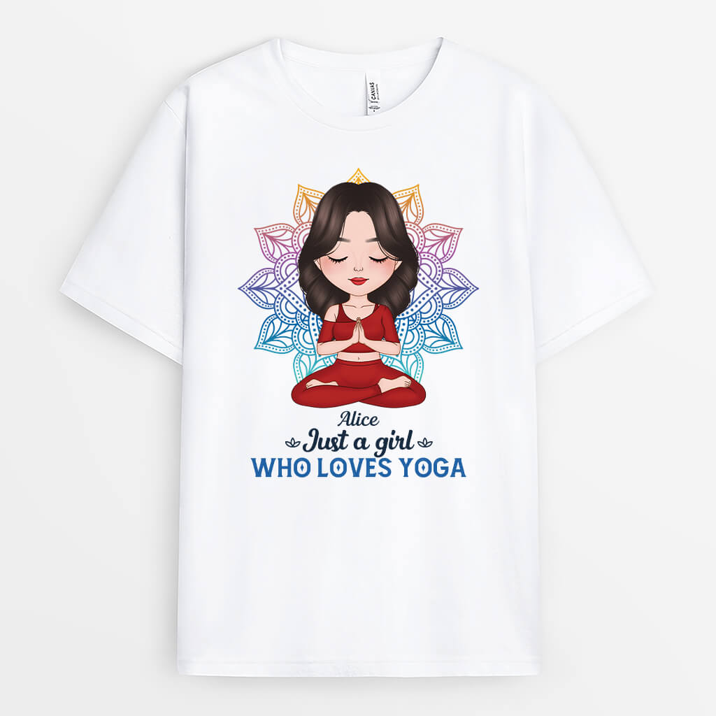 Personalized Just A Woman Who Loves Yoga T-shirt