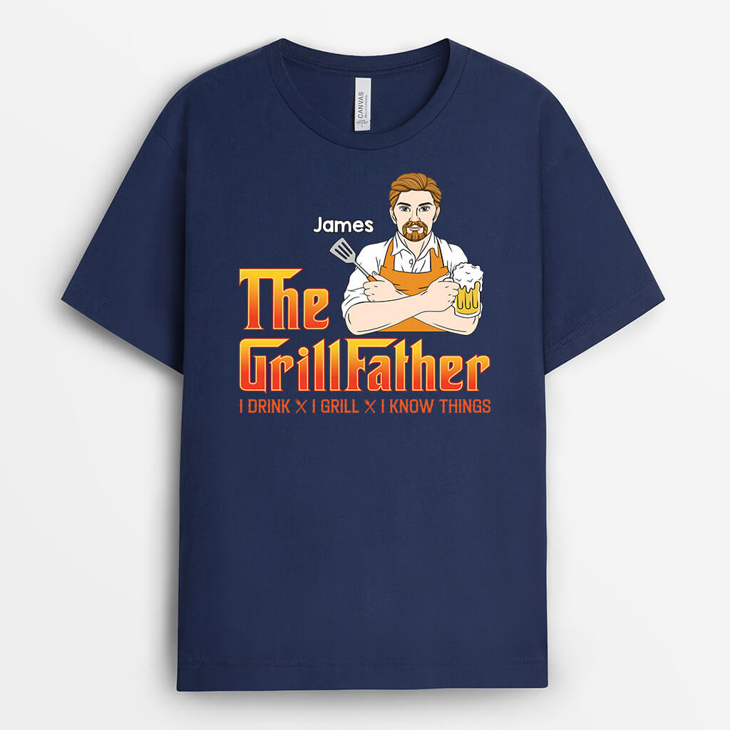 Personalized The Grillmother Grillfather T-shirt