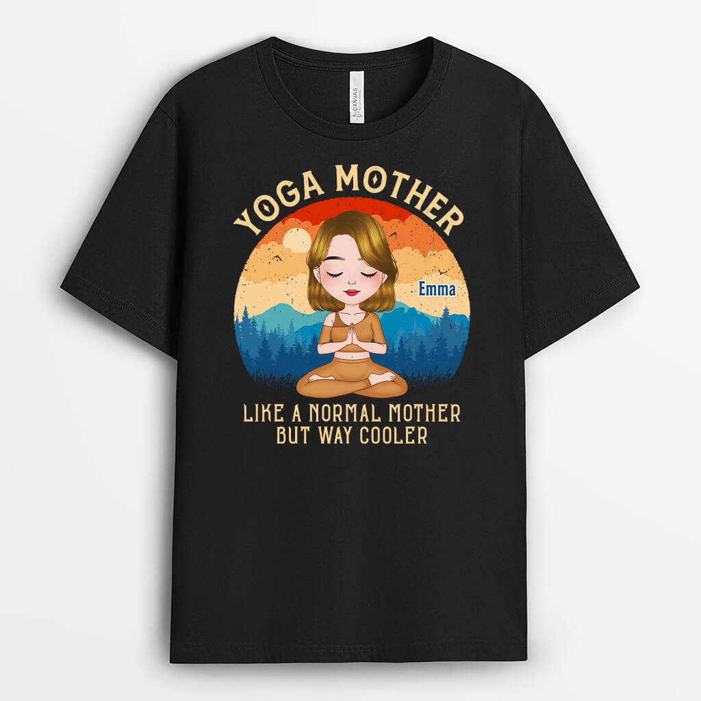 Personalized Yoga Mom T-shirt