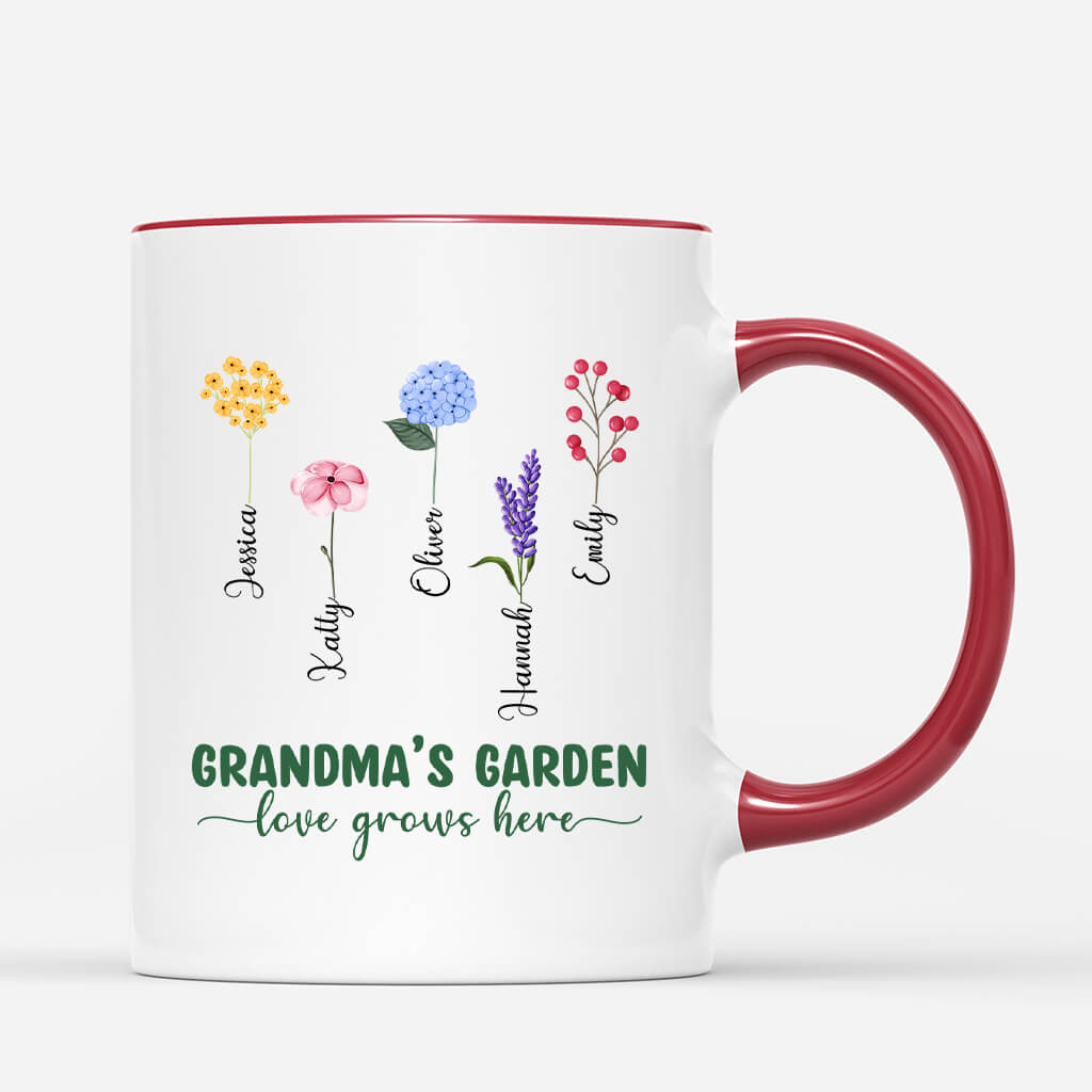 Personalized Mommy's Grandma's Garden Mug