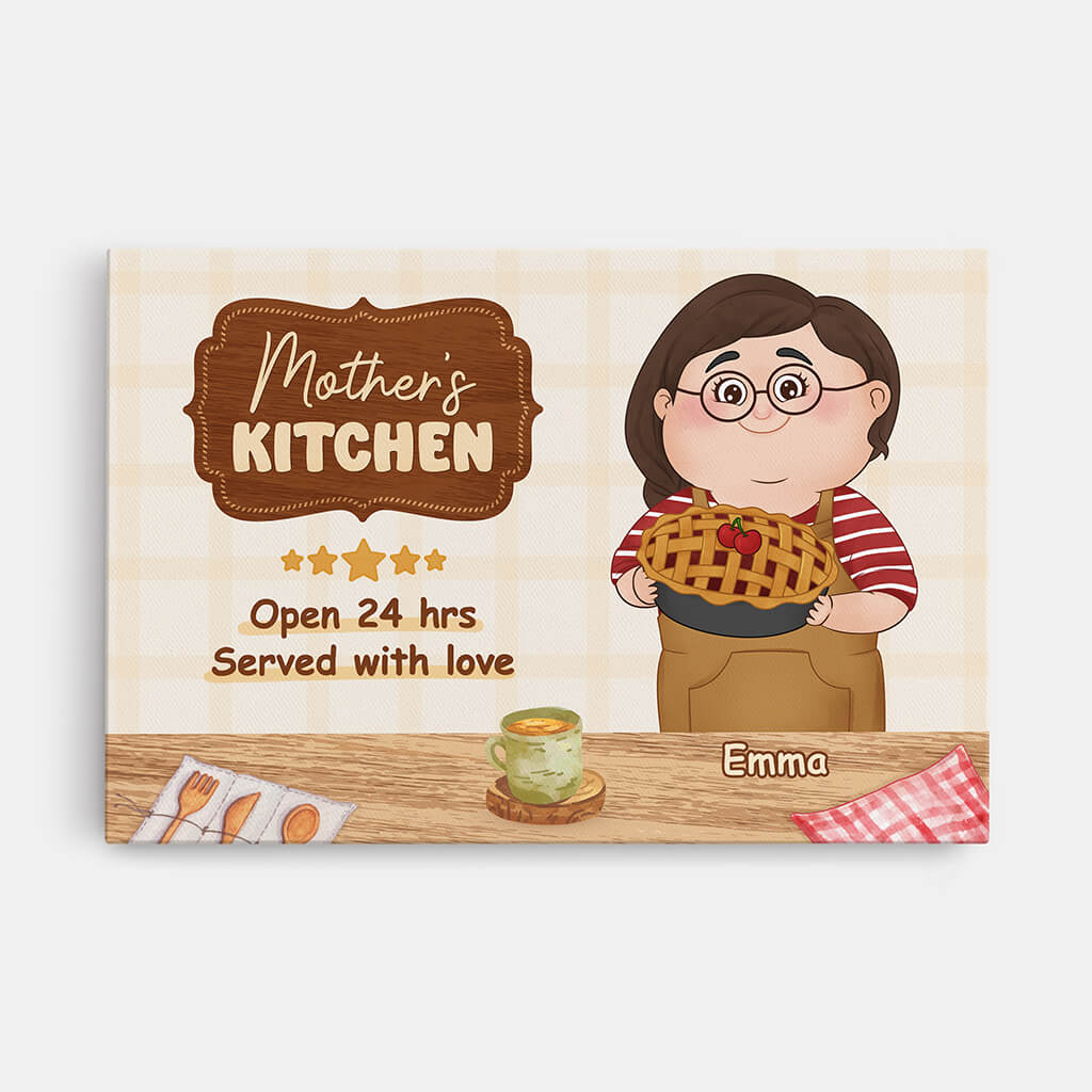 Personalized Mom's Kitchen Canvas