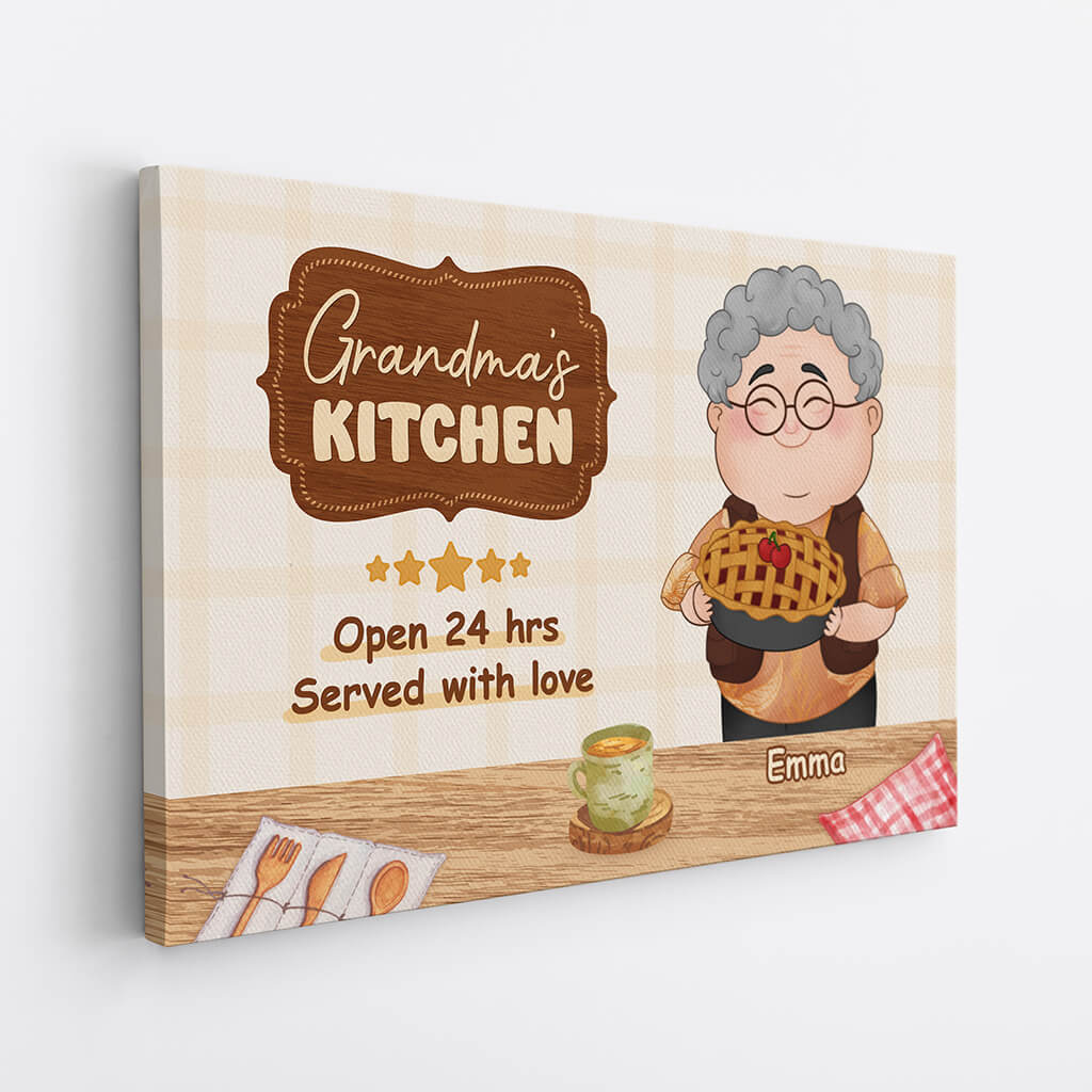 Personalized Mom's Kitchen Canvas