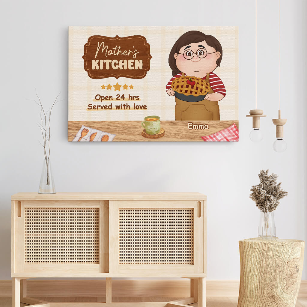 Personalized Mom's Kitchen Canvas