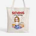 Personalized Sewing Is My Therapy Tote Bag