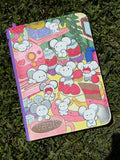 Little White Mice Dessert Shop Binder - hand-painted Soft Cream card binder cover