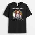 Love And Yoga And My Dogs - Personalized Dog Tee Shirts for Humans