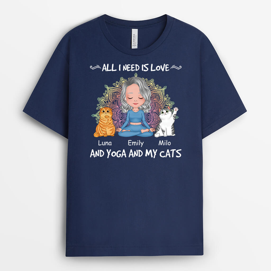 Personalized Cat Shirts - Unique Gifts for Yoga Lovers