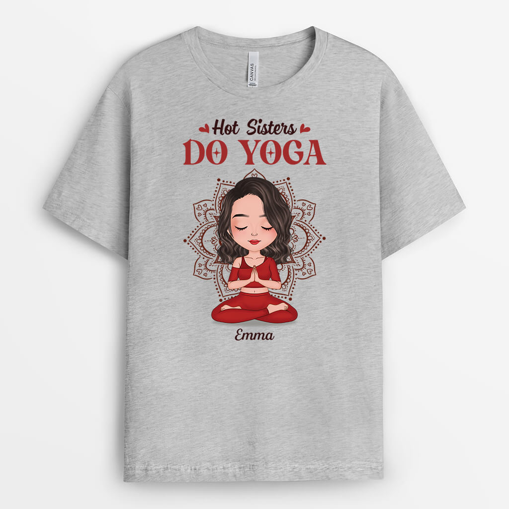 Personalized Hot Moms Do Yoga T-shirt