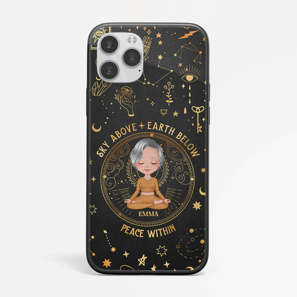 Personalized Sky Above Earth Below Peace Within Phone Case