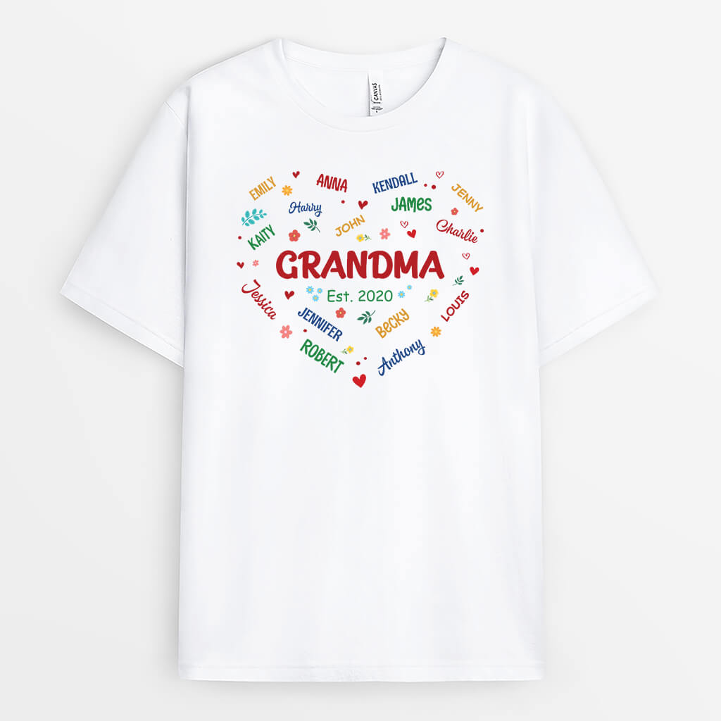 Personalized GrandKids Love Grandma T-shirt