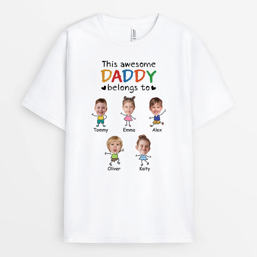 Personalized Grandpa Gifts - This Grandpa Belongs To Shirts