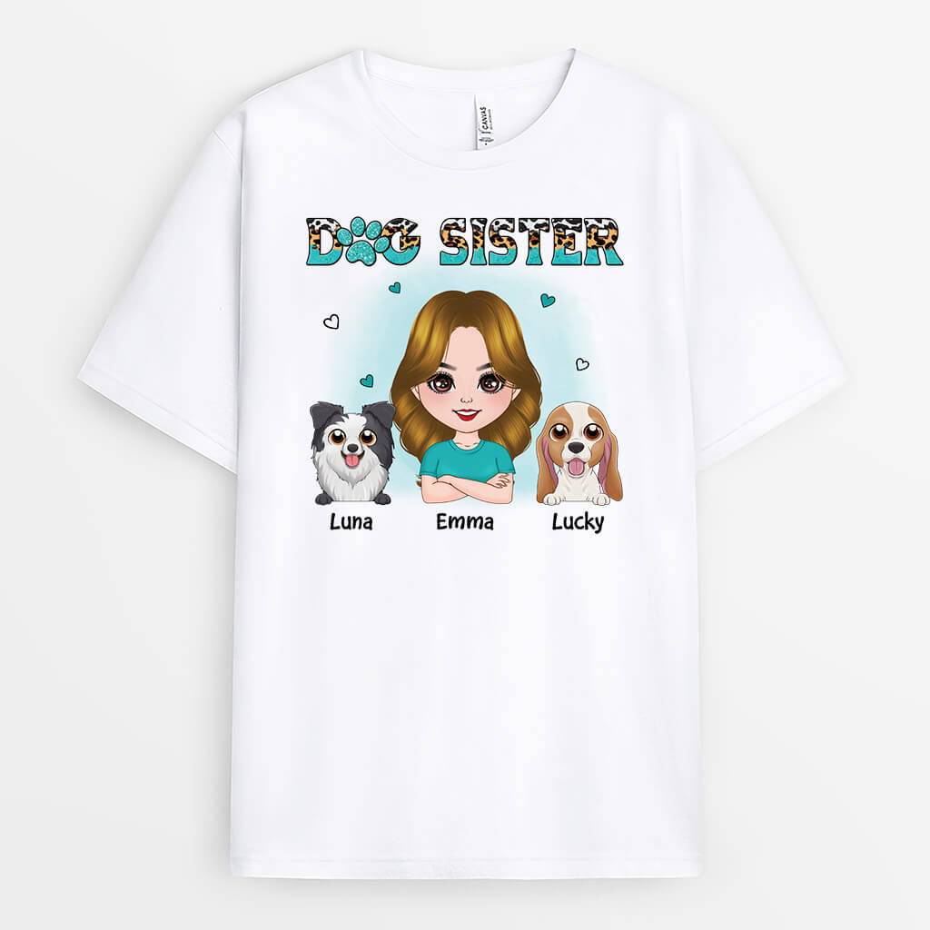 Watercolor Dog Mom T-shirt - Personalized Dog Apparel for Humans