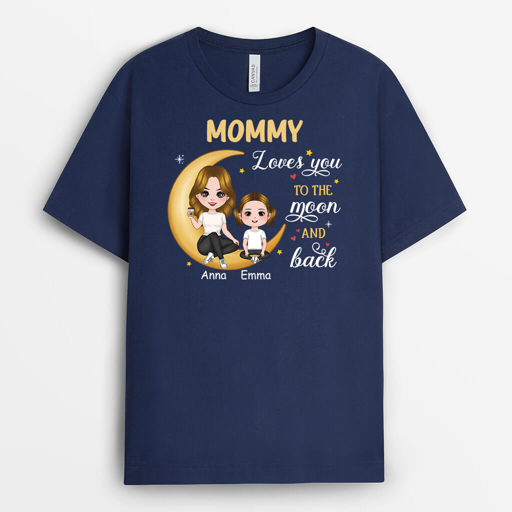 Personalized Grandma Loves You To The Moon And Back T-shirt