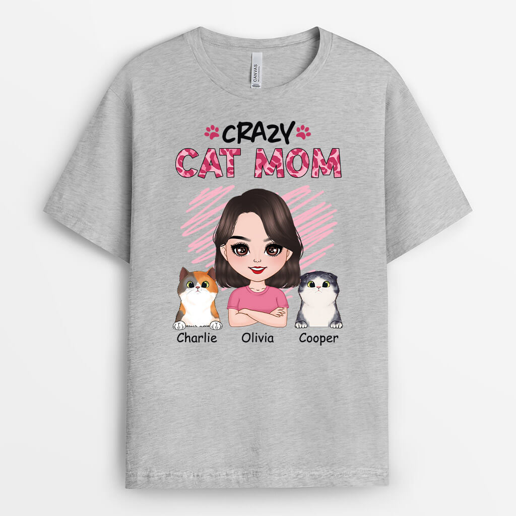 Custom Cat Shirts for Humans - Crazy Cat Lady T shirt
