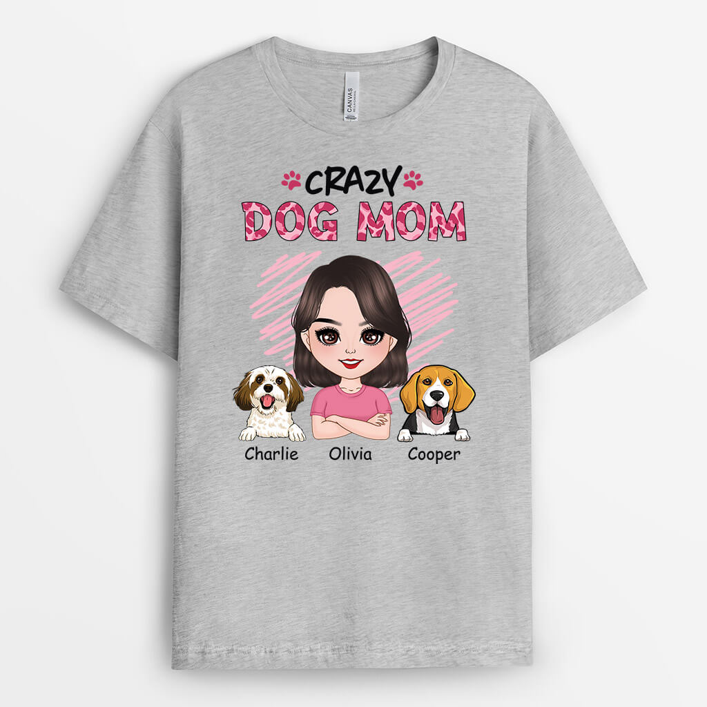 Crazy Dog Mom T-shirt - Custom Dog Outfits for Humans