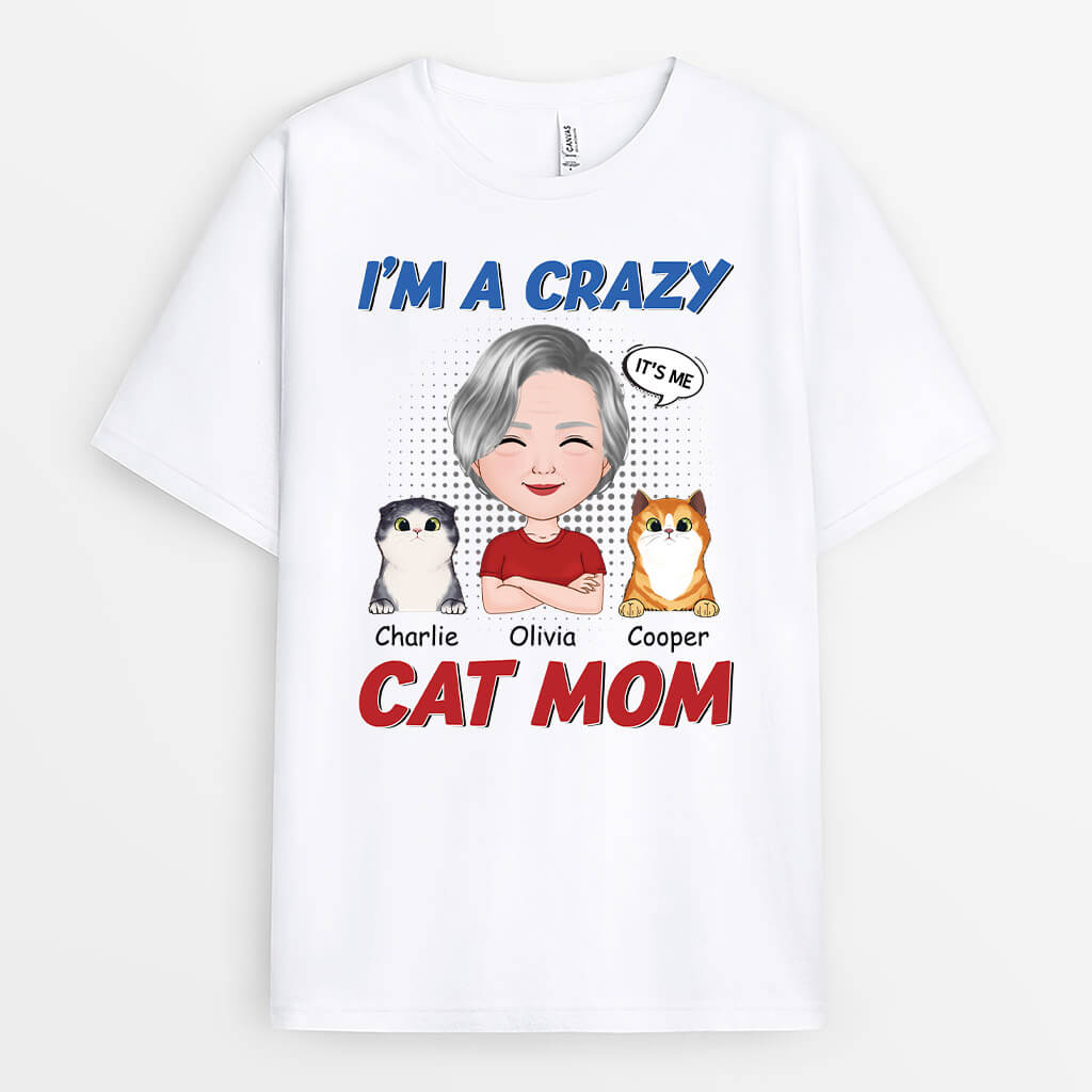 Personalized Cat Shirts for Women - Crazy Cat Lady Shirt