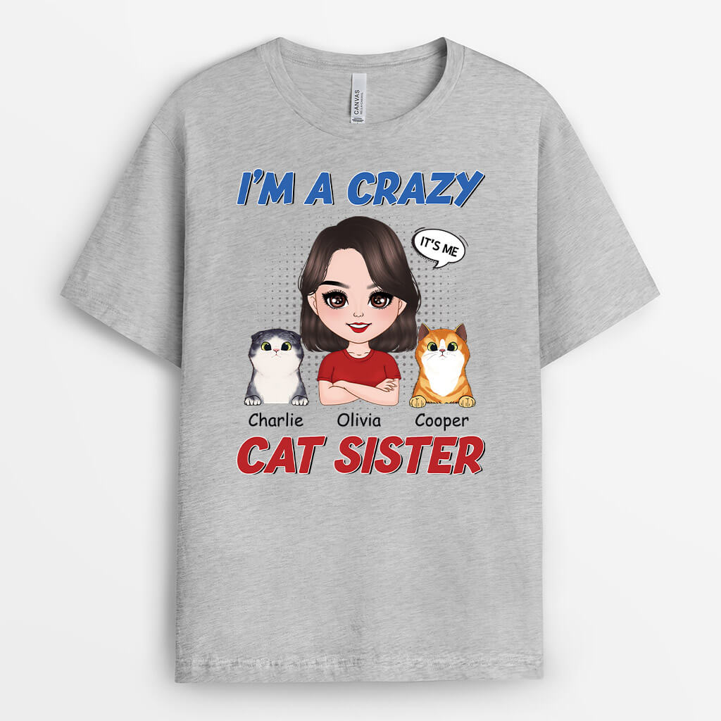Personalized Cat Shirts for Women - Crazy Cat Lady Shirt