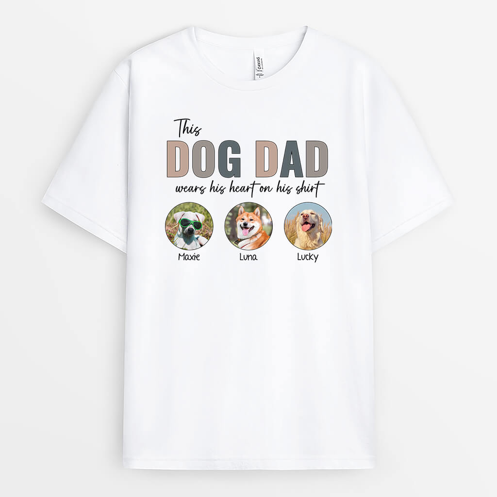 Wears Her/His Heart On Her/His Shirt - Custom Gifts for Dog Lovers