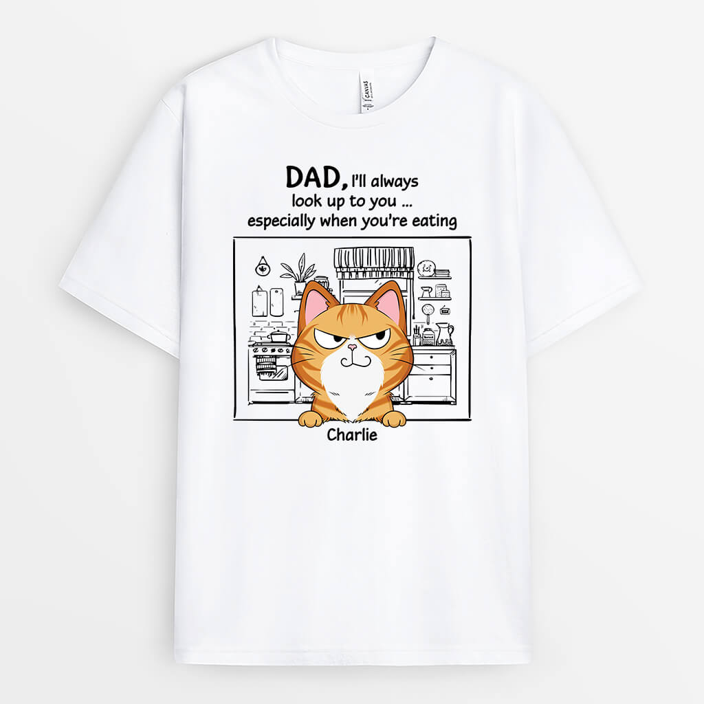 Personalized I Always Look Up To You Cat T-shirt